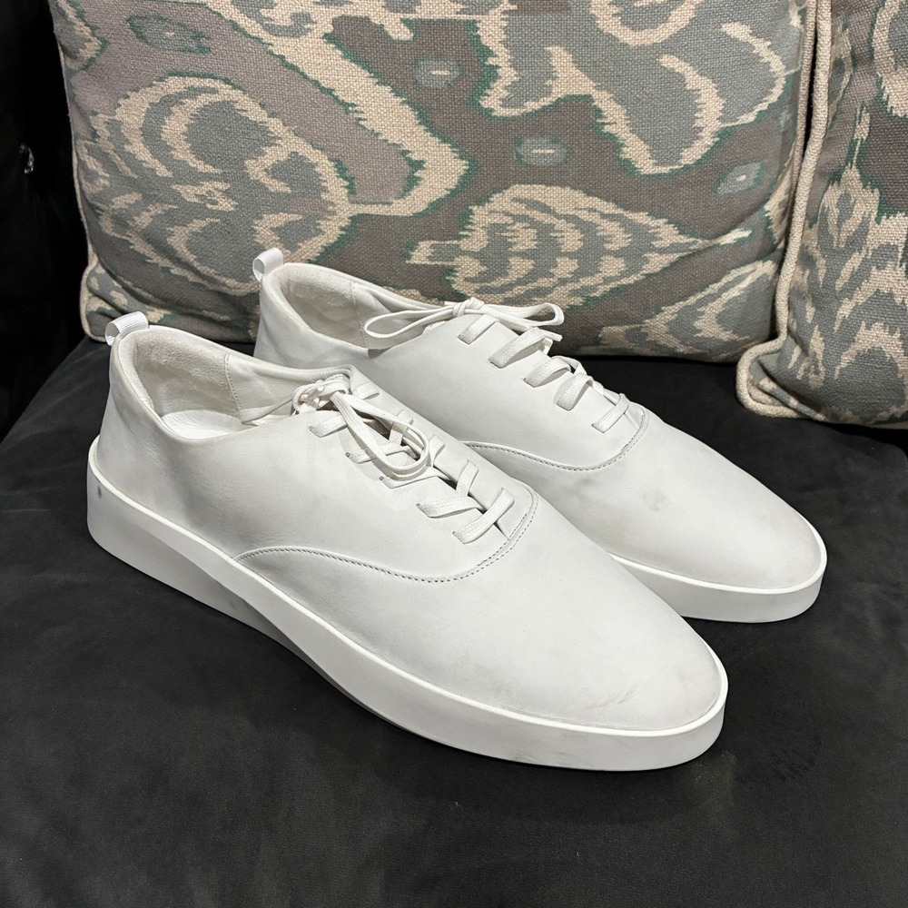 Wolf Sheperd Tennis Low White Leather Sneakers Mens US 10 EU 43 Italy